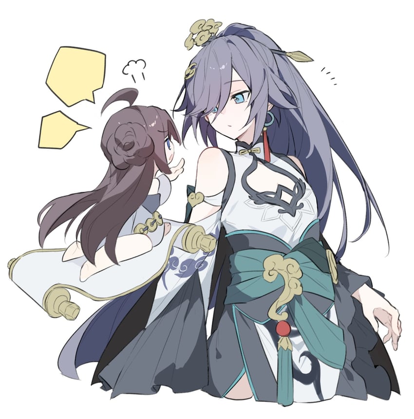 fu hua and book of fuxi (honkai and 1 more) drawn by nonaa4141
