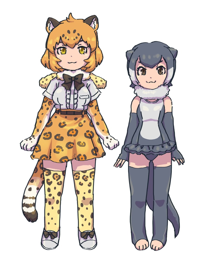 jaguar and small-clawed otter (kemono friends) drawn by an-chan_(ananna0315)