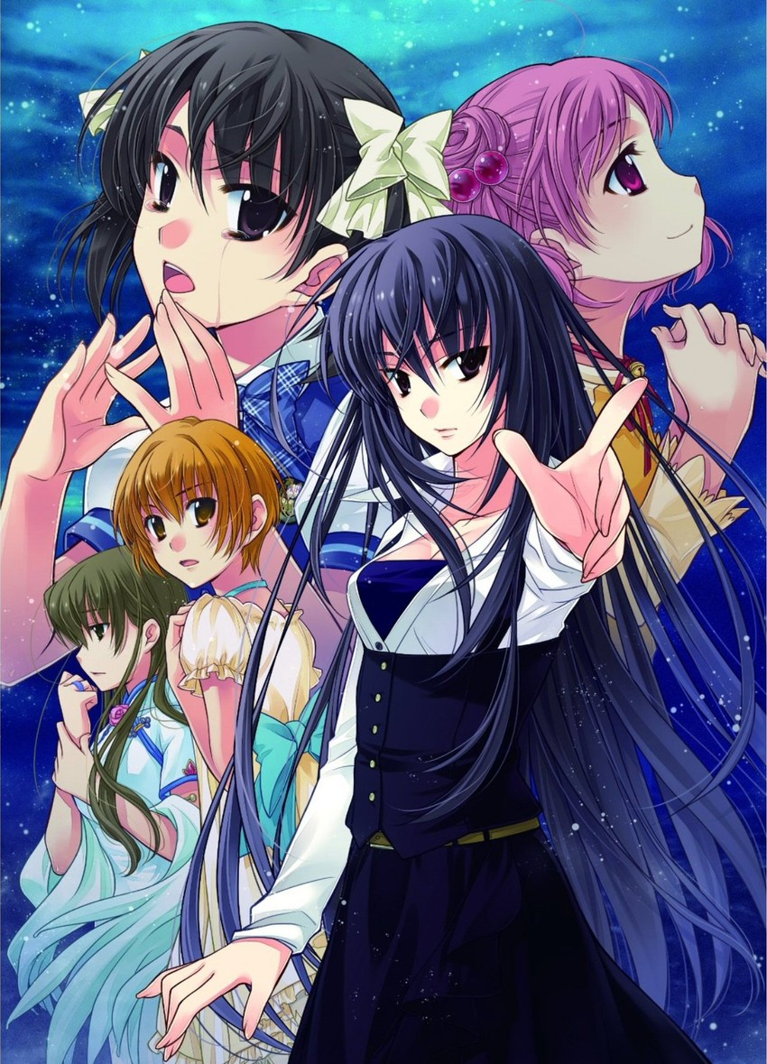 komachi tsugumi, matsunaga sara, yagami coco, akanegasaki sora, and tanaka yubiseiakikana (ever 17) drawn by takigawa_yuu