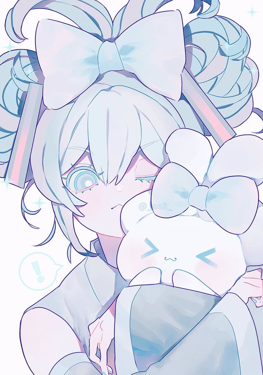 hatsune miku, cinnamoroll, and cinnamiku (vocaloid and 2 more) drawn by aomi_(aoiro3)