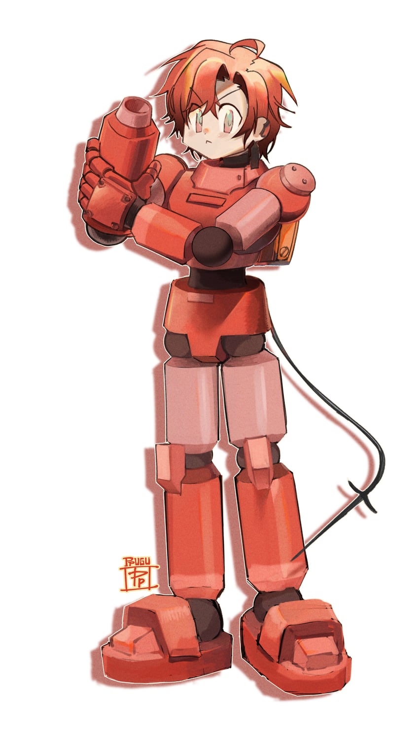 machina x flayon and mega man volnutt (mega man and 3 more) drawn by pktmgs
