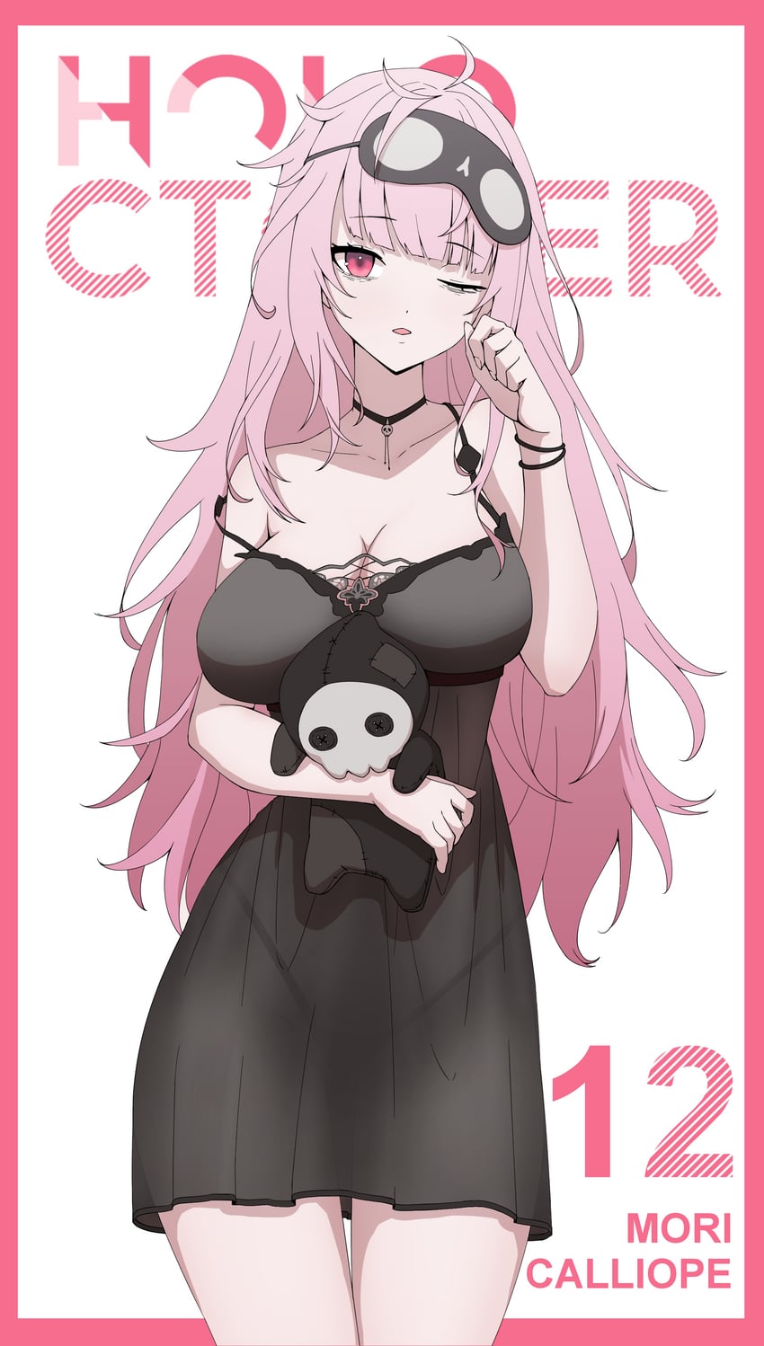 mori calliope and death-sensei (hololive and 1 more) drawn by daydarion