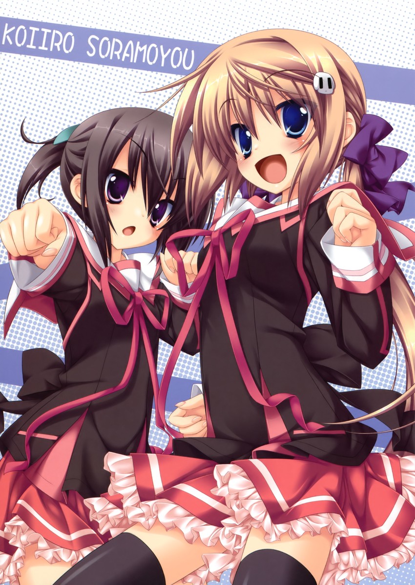itou mikoto and shinohara sera (koiiro soramoyou) drawn by lucie