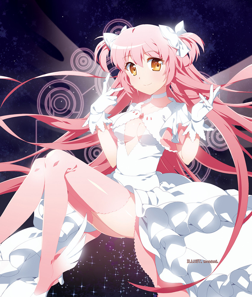 kaname madoka and ultimate madoka (mahou shoujo madoka magica) drawn by monami