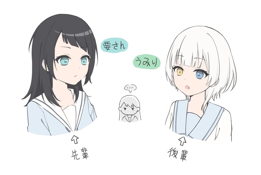 shiina taki, yahata umiri, and kaname raana (bang dream! and 1 more) drawn by zizoumiao