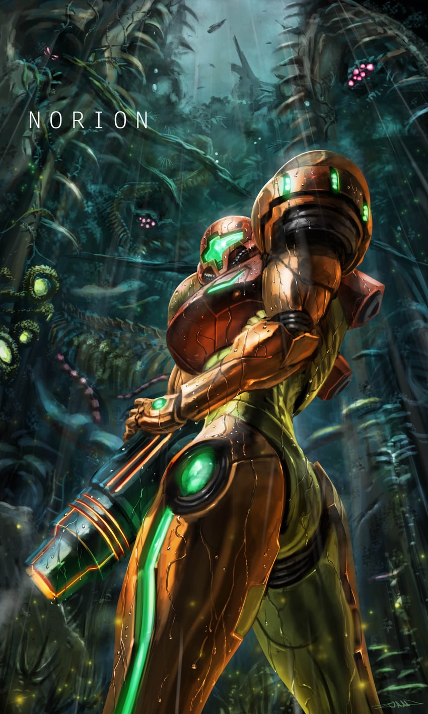 samus aran (metroid and 1 more) drawn by yasukuni_kazumasa