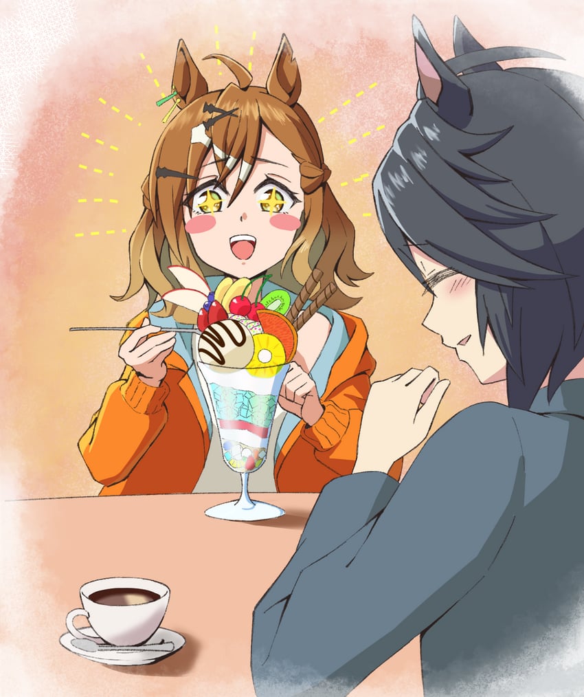 jungle pocket and fuji kiseki (umamusume) drawn by benjamin_(user_cajx4852)