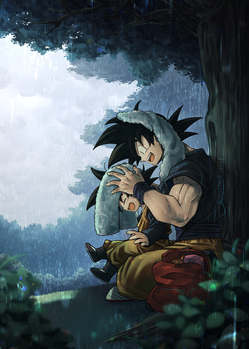 son goku and son goten (dragon ball and 1 more) drawn by mattari_illust