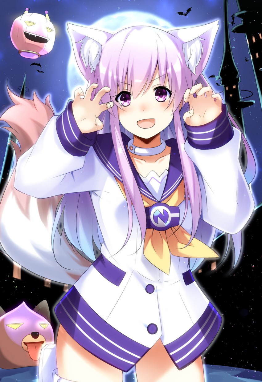 nepgear and dogoo (neptune and 1 more) drawn by doria_(p_f_dolia)