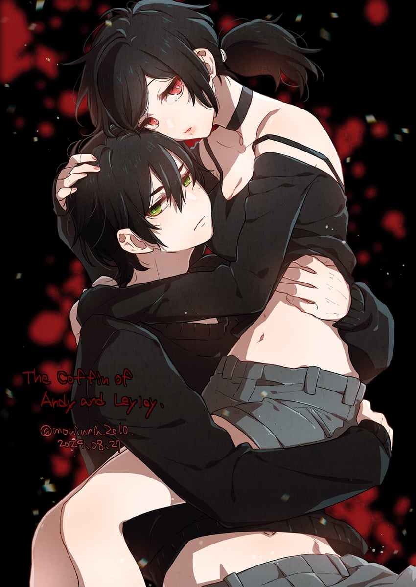 ashley graves and andrew graves (the coffin of andy and leyley) drawn by moni