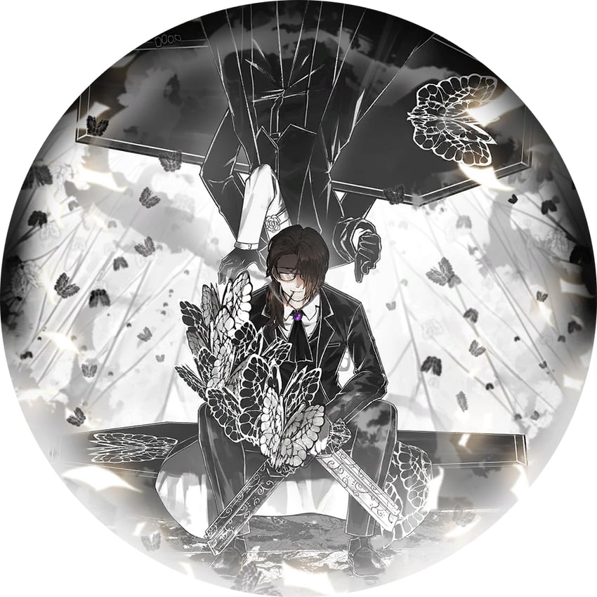 gregor and funeral of the dead butterflies (project moon and 1 more) drawn by nai_ga