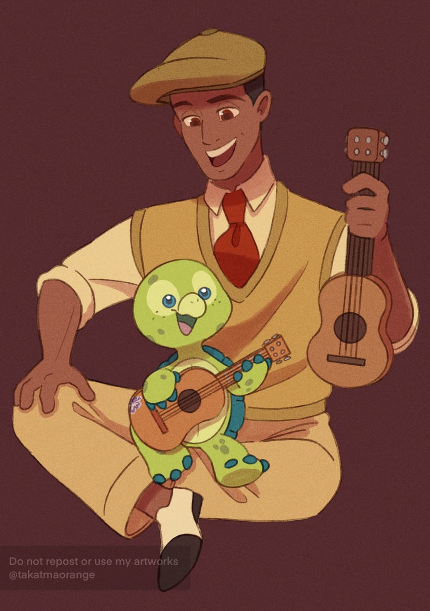 olu mel and prince naveen (duffy and friends and 1 more) drawn by takatmaorange