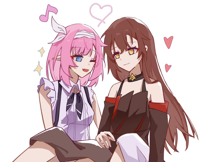 elysia and eden (honkai and 1 more) drawn by rio_(user_kzxp8757)