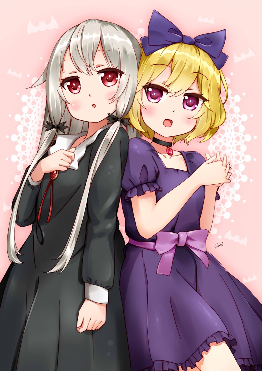 sophie twilight and elly (tonari no kyuuketsuki-san) drawn by sato_(actual_size)