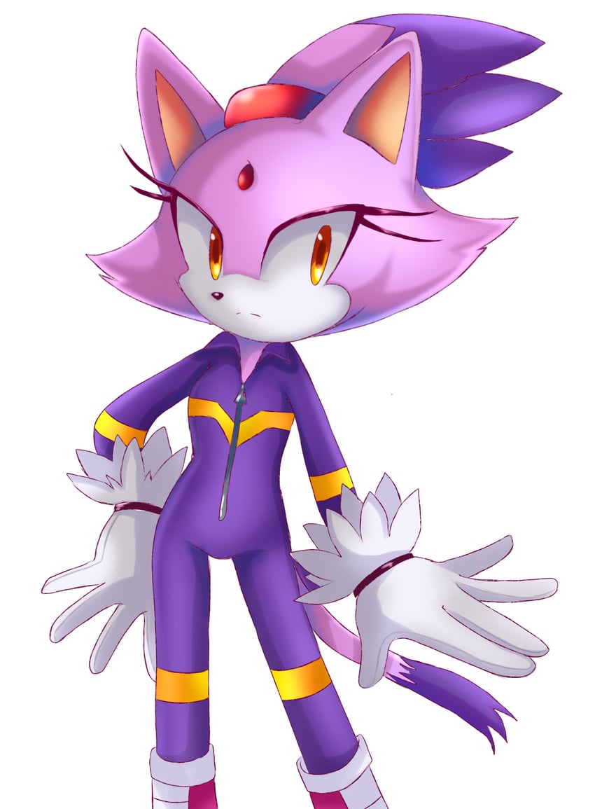 blaze the cat (sonic and 2 more) drawn by mary7ka