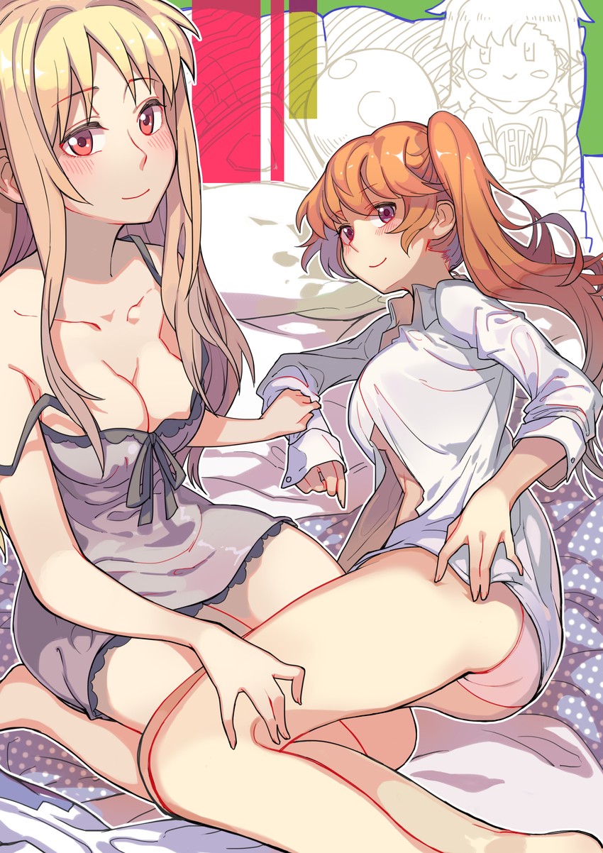 fate testarossa, takamachi nanoha, raising heart, bardiche, and vivio (lyrical nanoha and 1 more) drawn by rakuichi