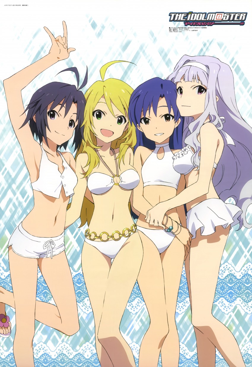 hoshii miki, kisaragi chihaya, kikuchi makoto, and shijou takane (idolmaster and 2 more) drawn by iizuka_haruko