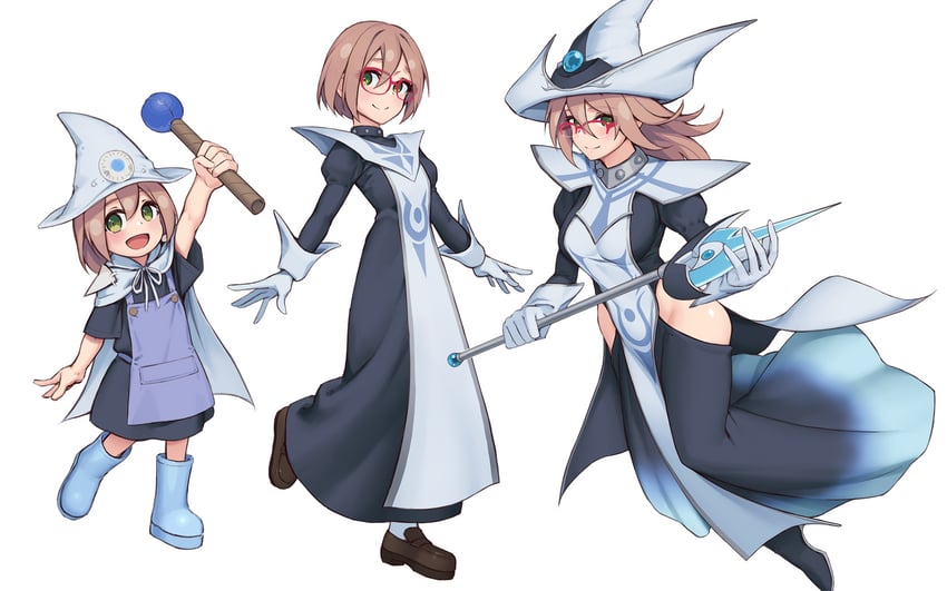 silent magician and cosplay girl (original and 1 more) drawn by rotix