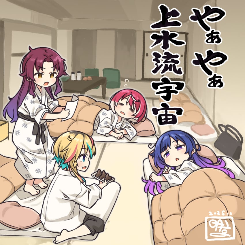 ozaki reiko, tomori manaka, letora, and kamizuru cosmo (idolmaster and 1 more) drawn by akane_yuki