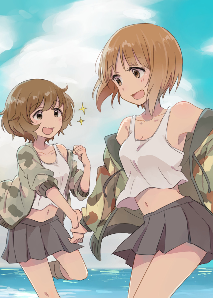 nishizumi miho and akiyama yukari (girls und panzer) drawn by musshu_(omu001)