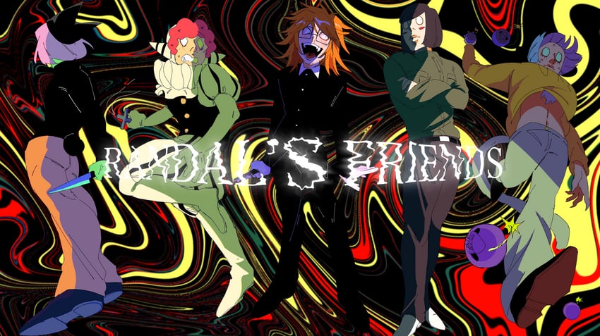 randal ivory, nyon, nyen, luther von ivory, and sebastian de tomato smith chicken legs (randal's friends) drawn by eihrdgyybnq6aiw