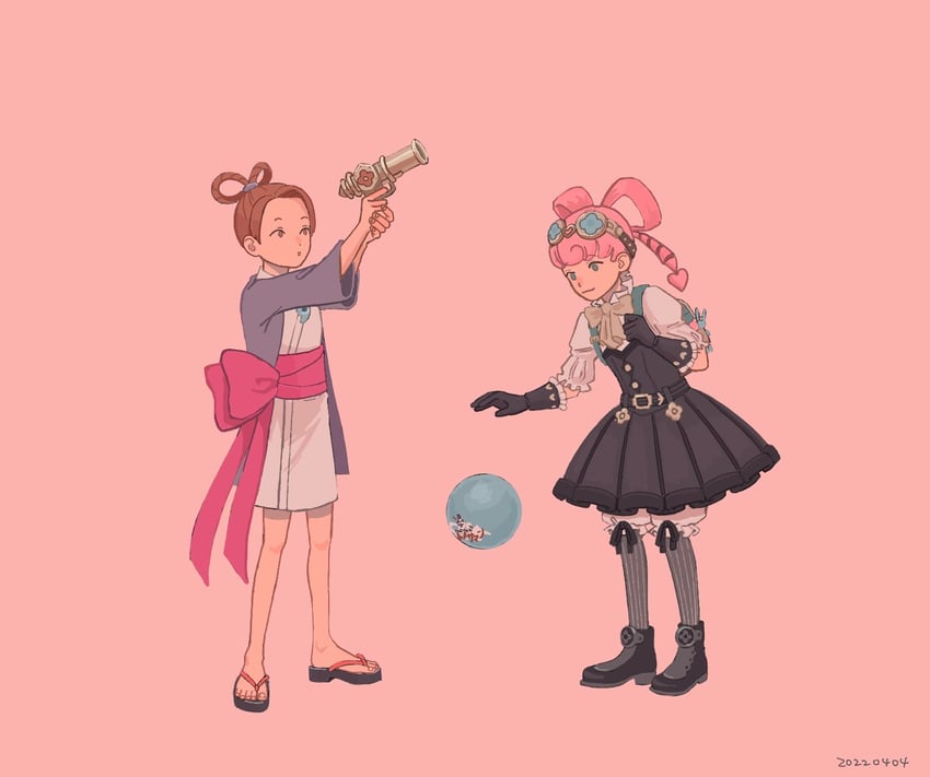 iris wilson and pearl fey (ace attorney) drawn by 23011620x