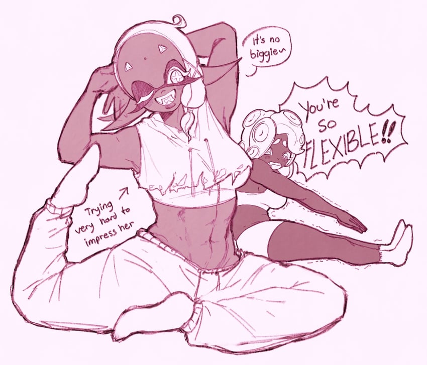 marina and frye (splatoon and 2 more) drawn by bonbondecitron