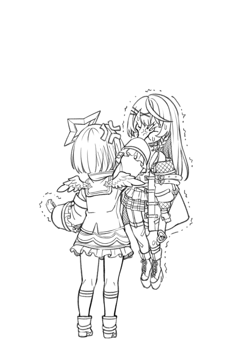 sakamata chloe and amane kanata (hololive) drawn by tatsuya_(s6pillars)