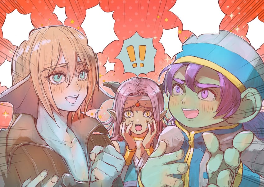 estella, azbar, and duura (dragon quest and 1 more) drawn by kpmdqx