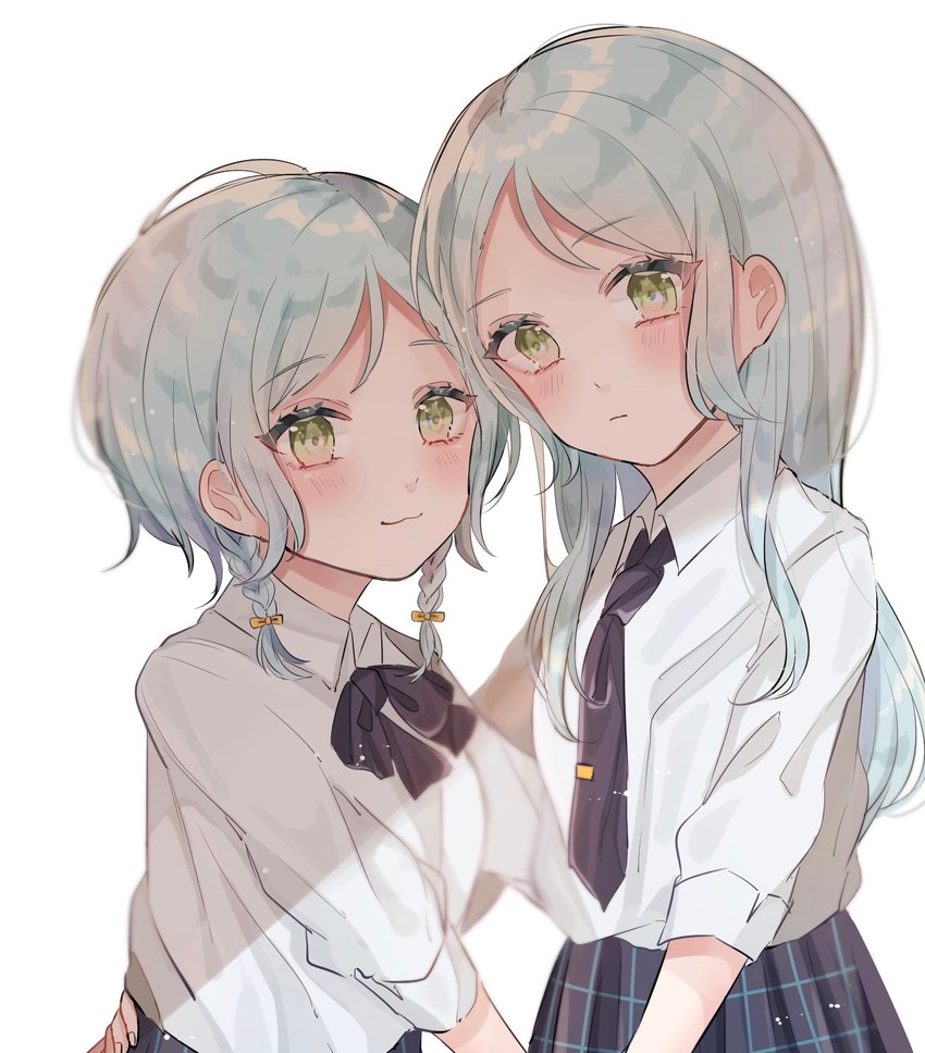 hikawa sayo and hikawa hina (bang dream!) drawn by shain