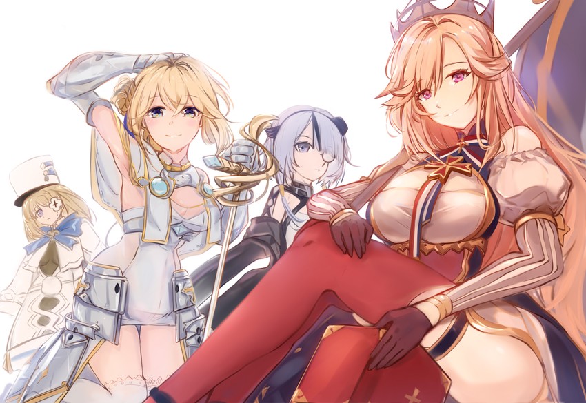 richelieu, jeanne d'arc, le terrible, and bearn (azur lane) drawn by shika_(shika0)