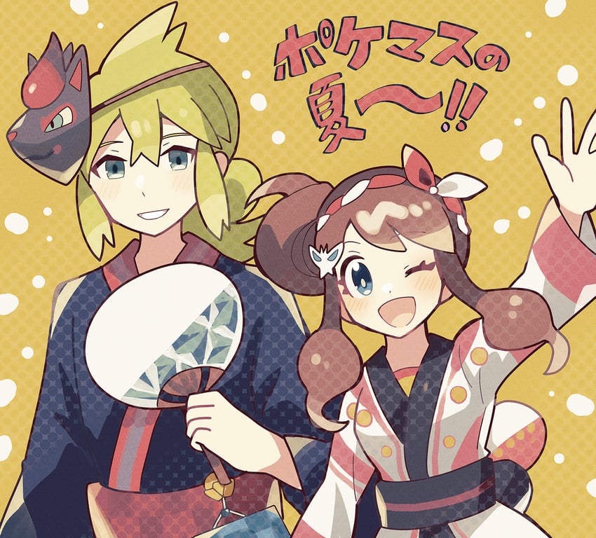 hilda, n, and zoroark (pokemon and 1 more) drawn by anidler91