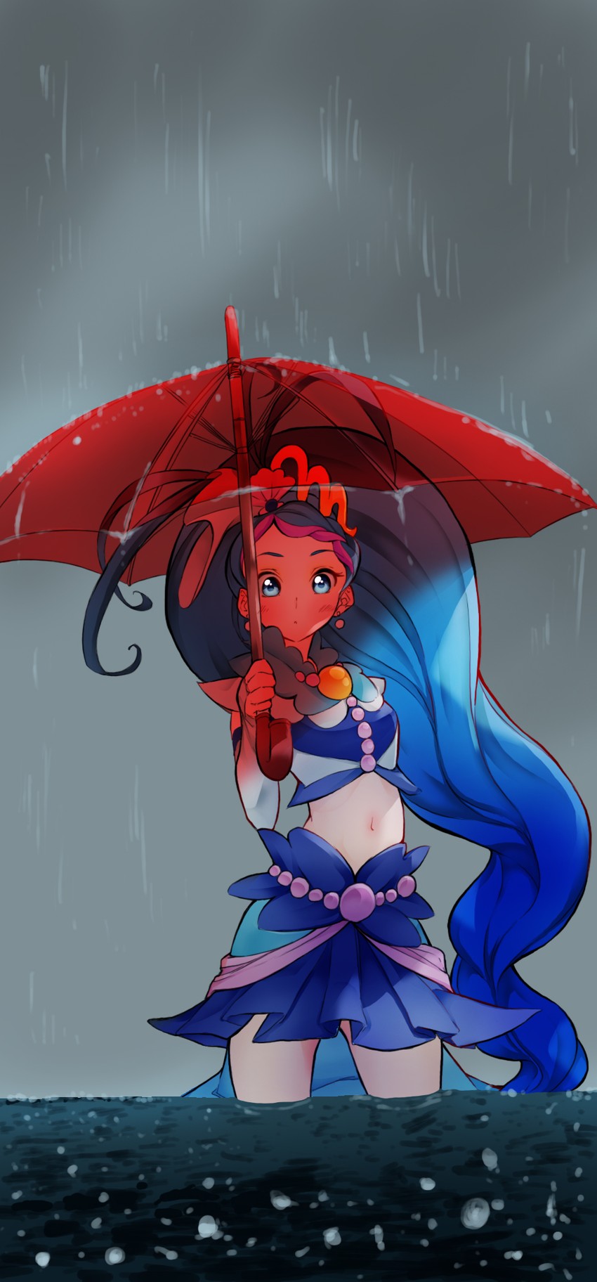 kaidou minami and cure mermaid (precure and 1 more) drawn by rikito1087