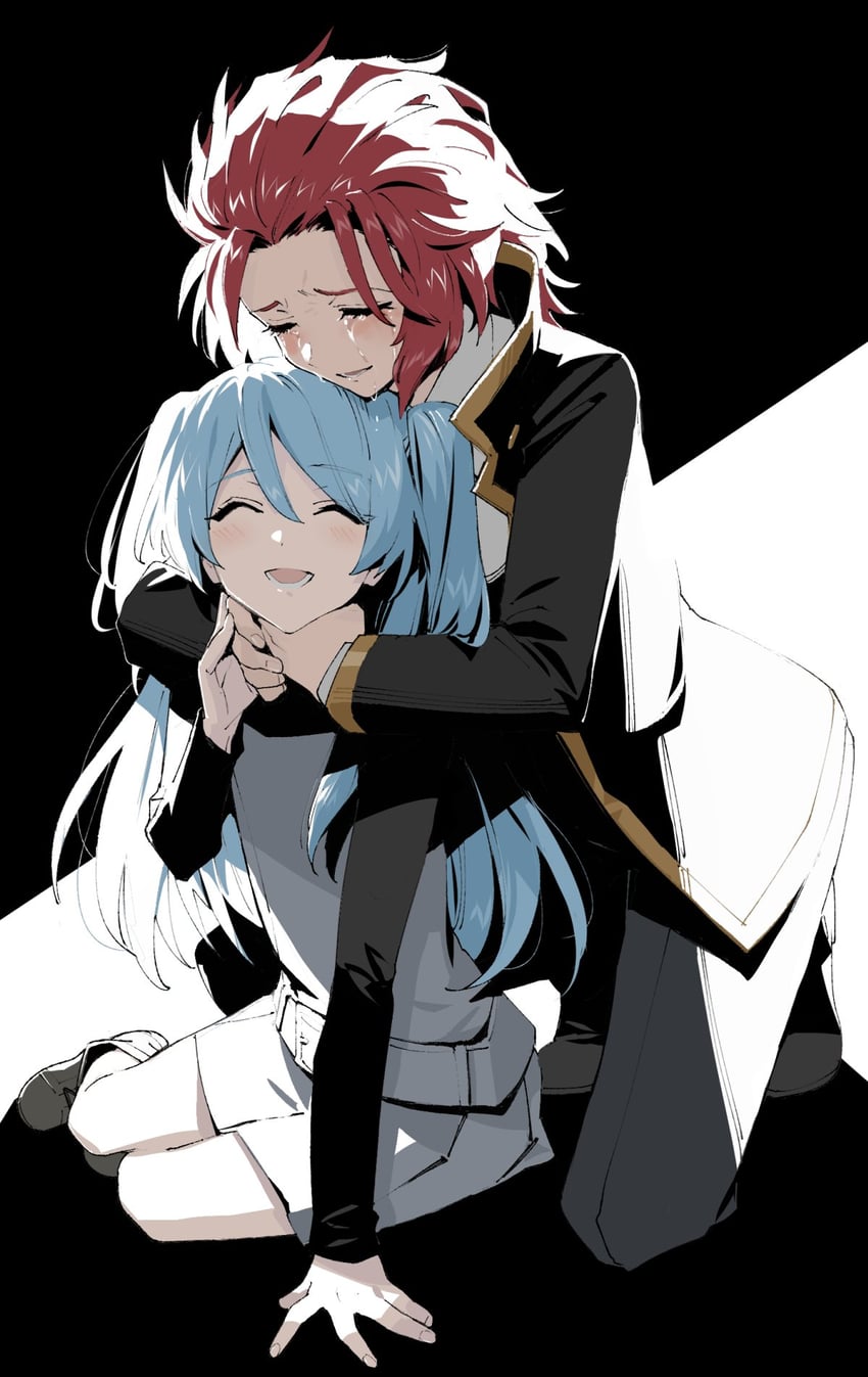 namatame chitaru and kirigaya hitsugi (akuma no riddle) drawn by minakata_sunao