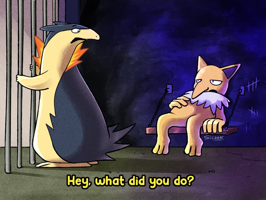 hypno and typhlosion (pokemon and 1 more) drawn by siczak