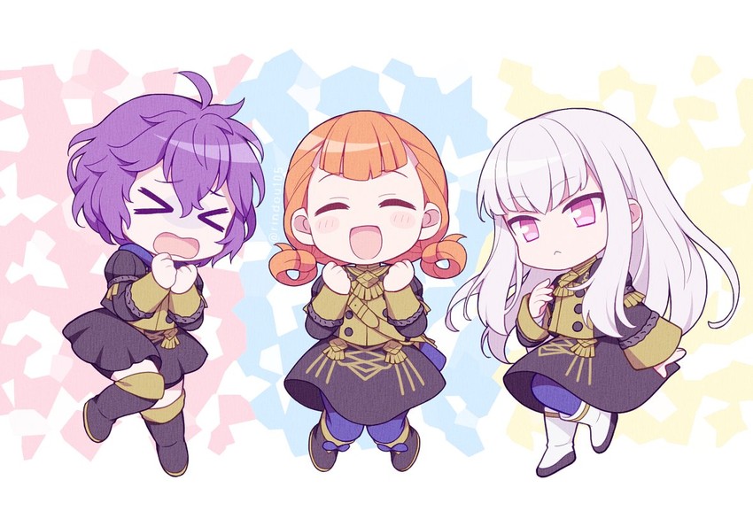 lysithea von ordelia, bernadetta von varley, and annette fantine dominic (fire emblem and 1 more) drawn by hiyori_(rindou66)