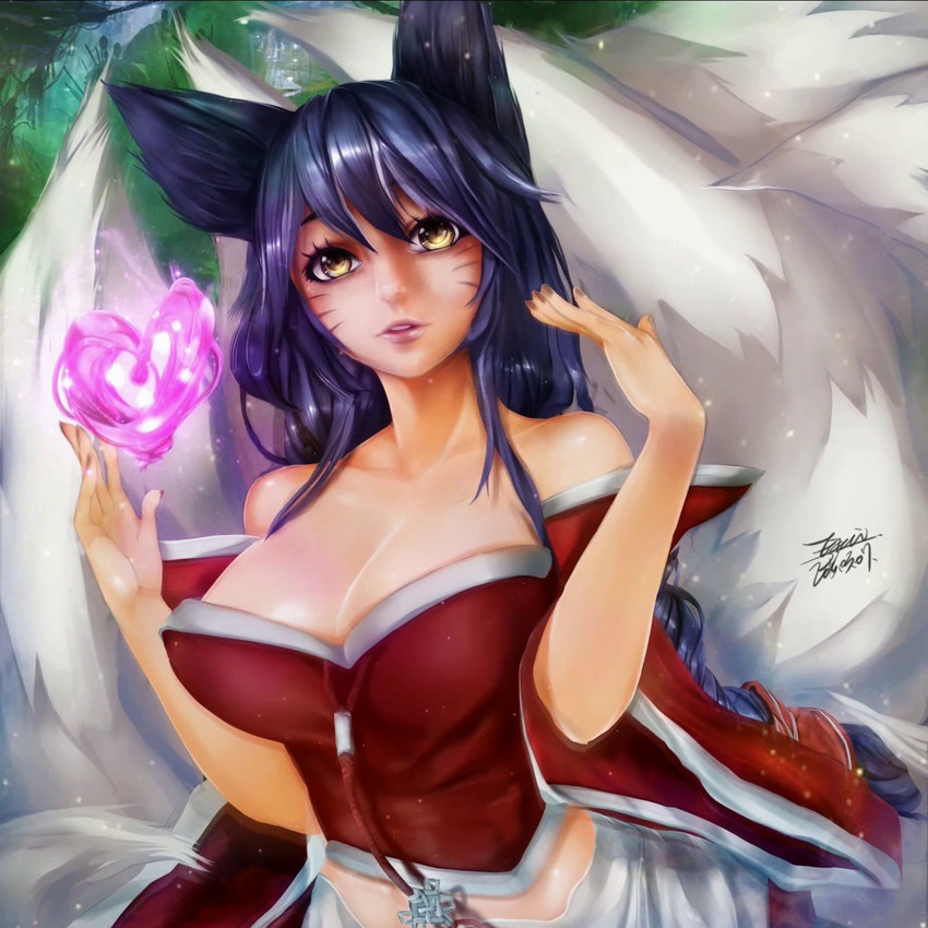 ahri (league of legends) drawn by ejami and pitui1996