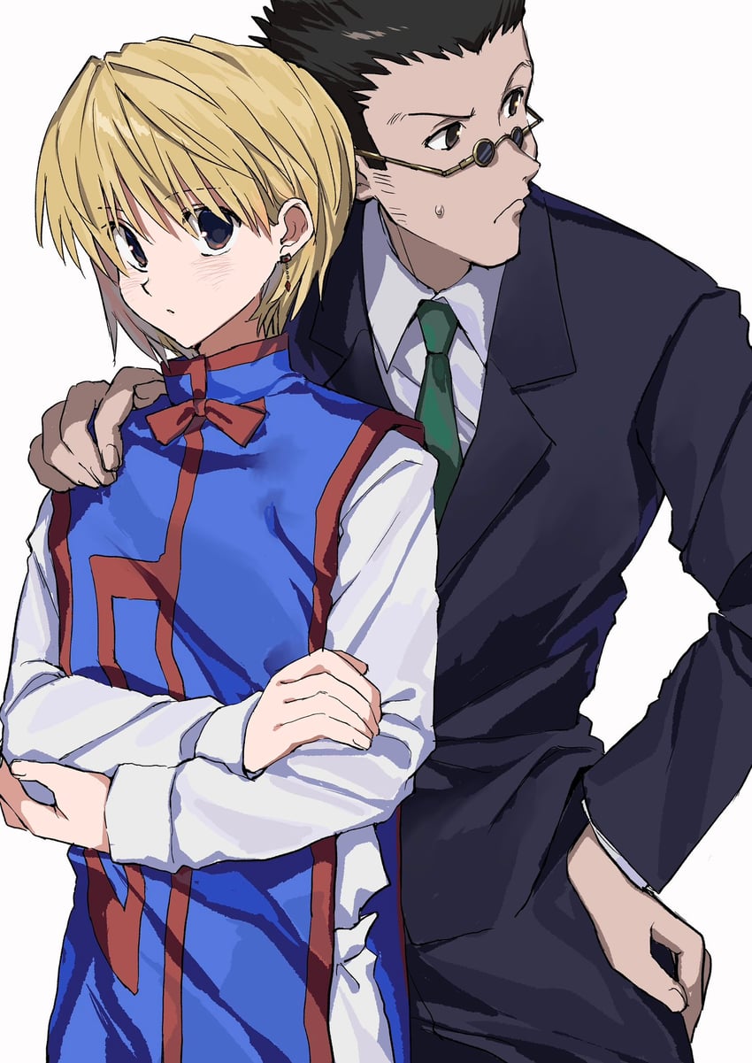 kurapika and leorio paladiknight (hunter x hunter) drawn by adanami_hato