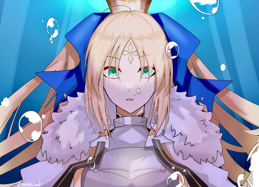 artoria pendragon and artoria caster (fate and 1 more) drawn by mabotofu_maki