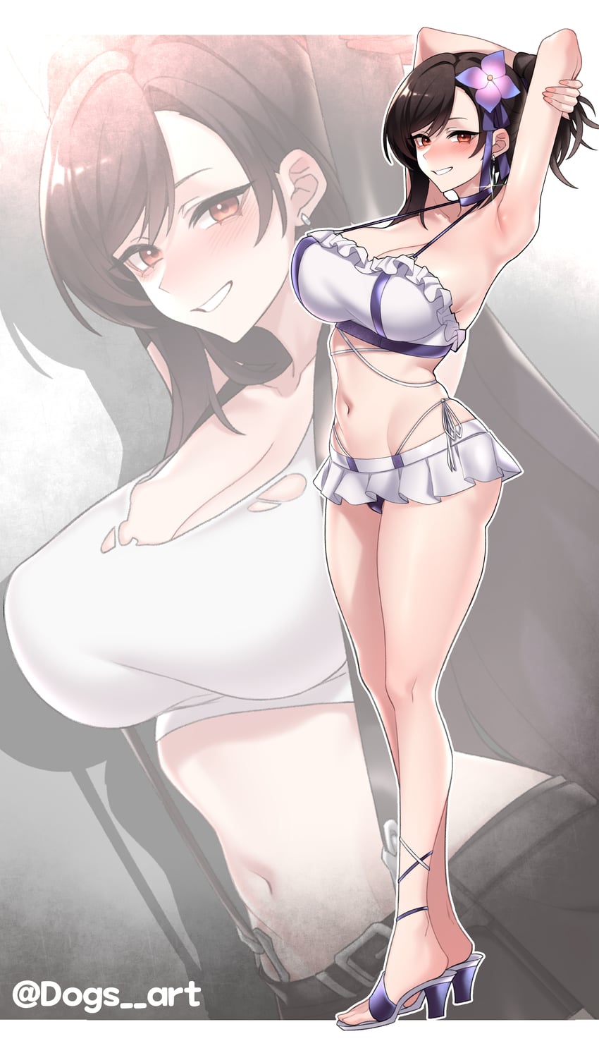 tifa lockhart (final fantasy and 3 more) drawn by dogs_(dlrkdejr26)