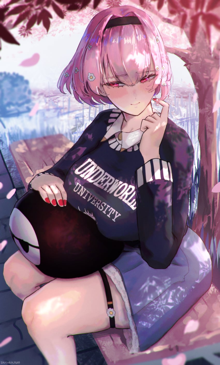 mori calliope and death-sensei (hololive and 1 more) drawn by erasorpepero