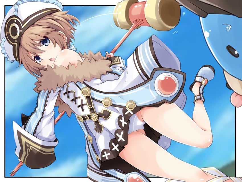 blanc and dogoo (neptune) drawn by iwashi_dorobou_-r-