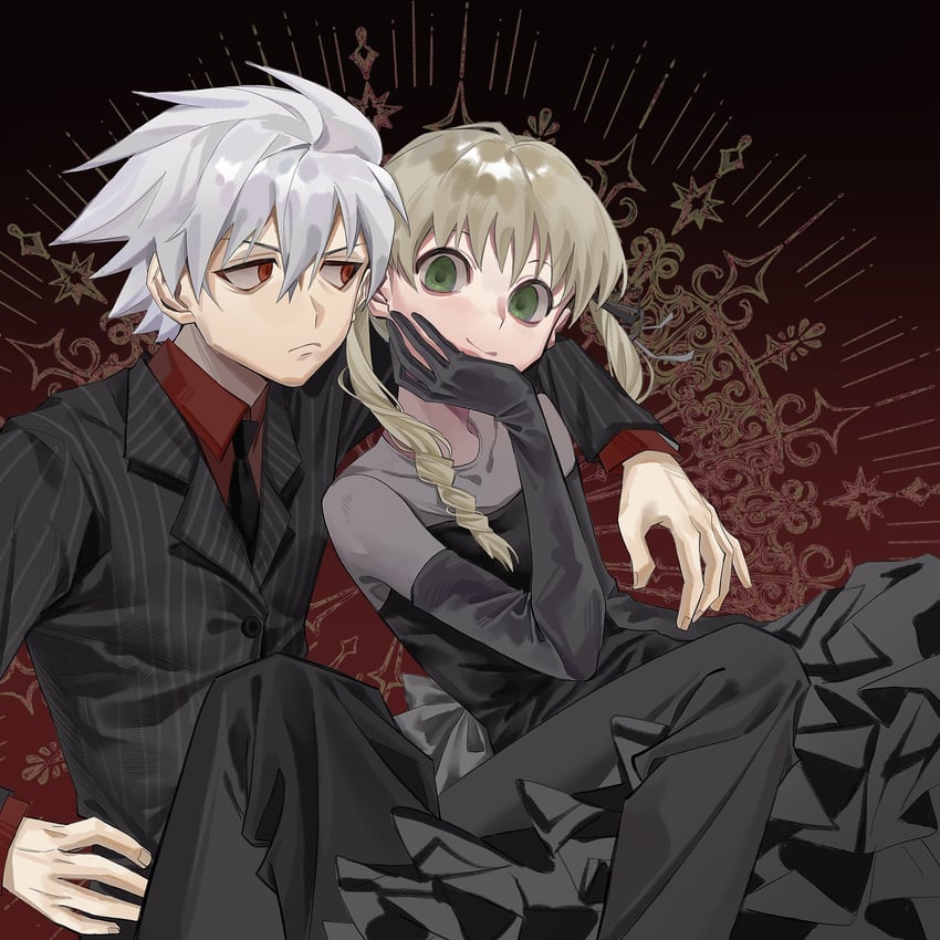maka albarn and soul evans (soul eater) drawn by aynm010330