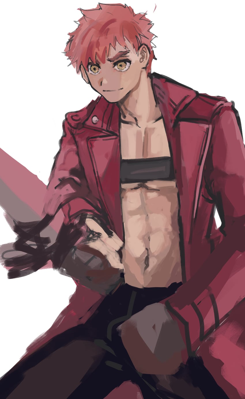 emiya shirou and dante (fate and 2 more) drawn by brenzo14783