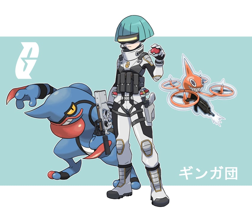 rotom, toxicroak, and team galactic grunt (pokemon and 1 more) drawn by thegraffitisoul