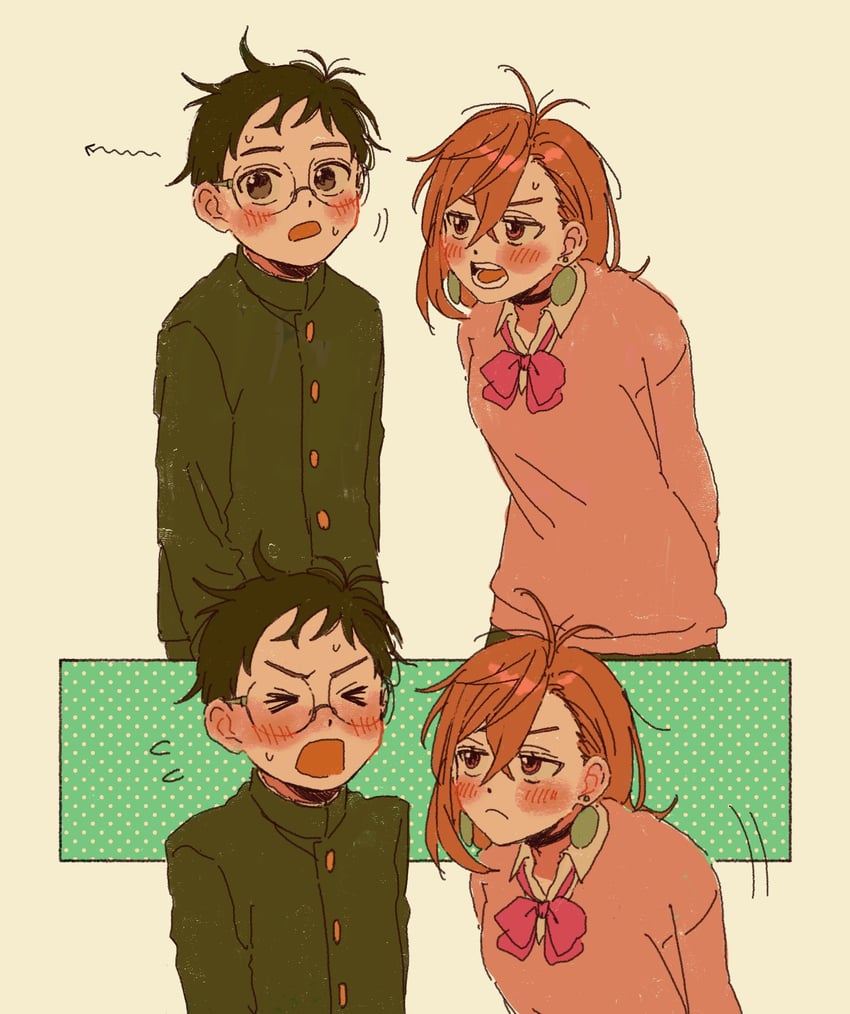 ayase momo and takakura ken (dandadan) drawn by okome_325