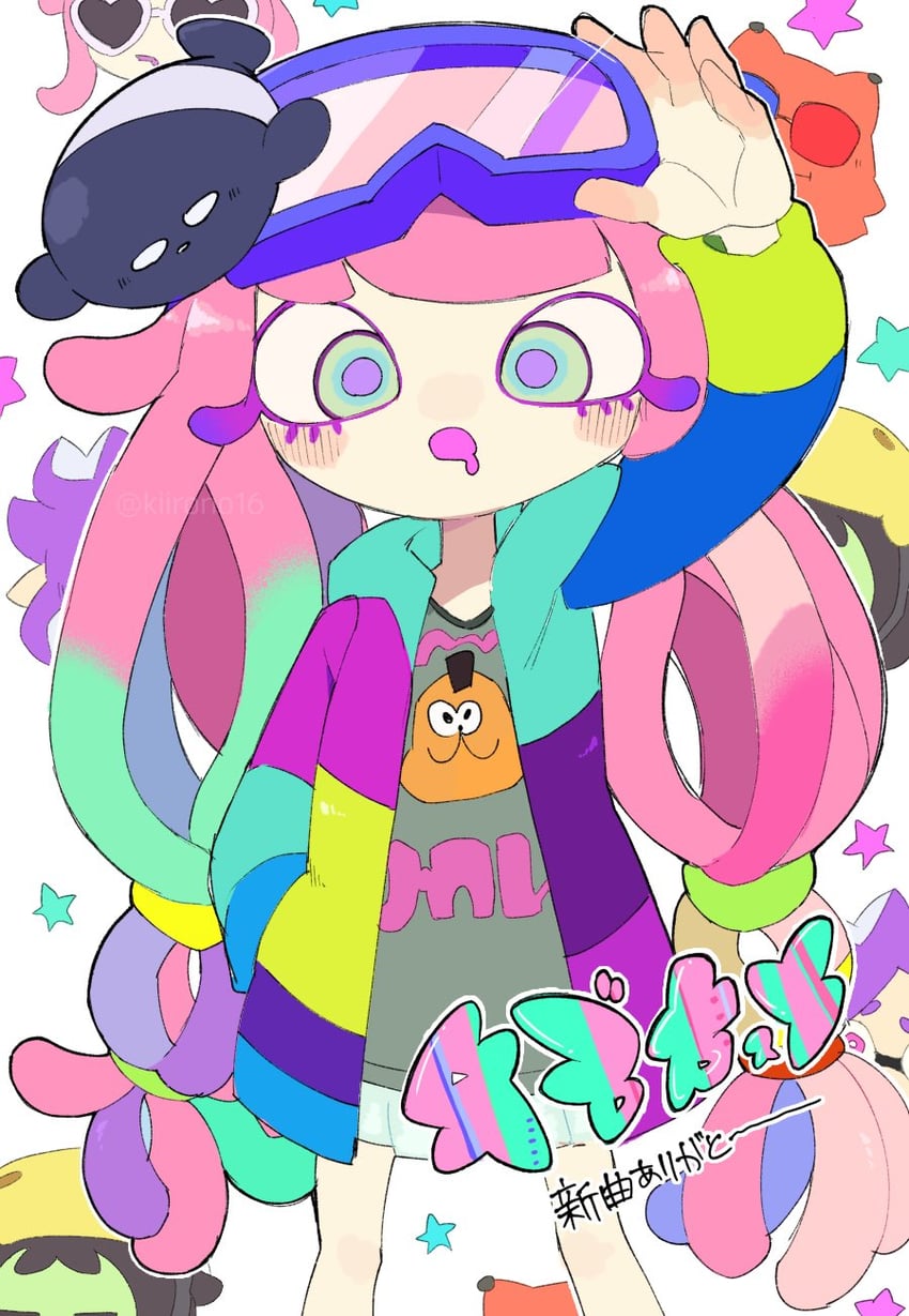 harmony, harmony's clownfish, clash, orion, and sid (splatoon and 1 more) drawn by kiirono