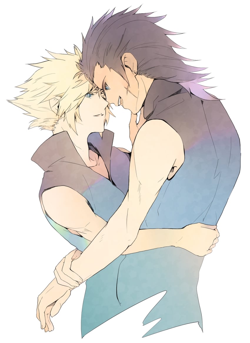cloud strife and zack fair (final fantasy and 2 more) drawn by i_ne_rrr
