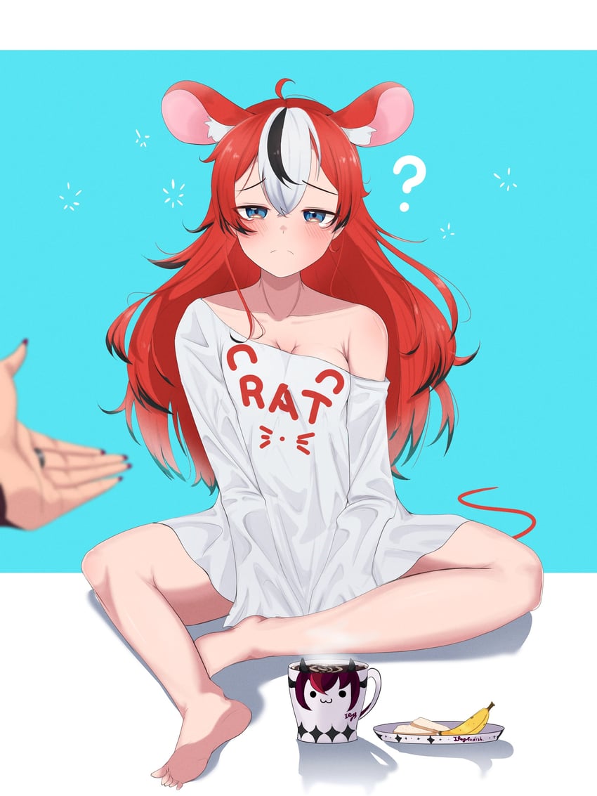 hakos baelz and irys (hololive and 1 more) drawn by cafelittle