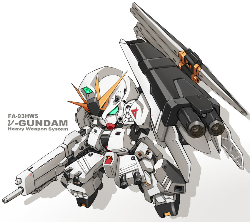 nu gundam and nu gundam hws (gundam and 2 more) drawn by karukan_(monjya)